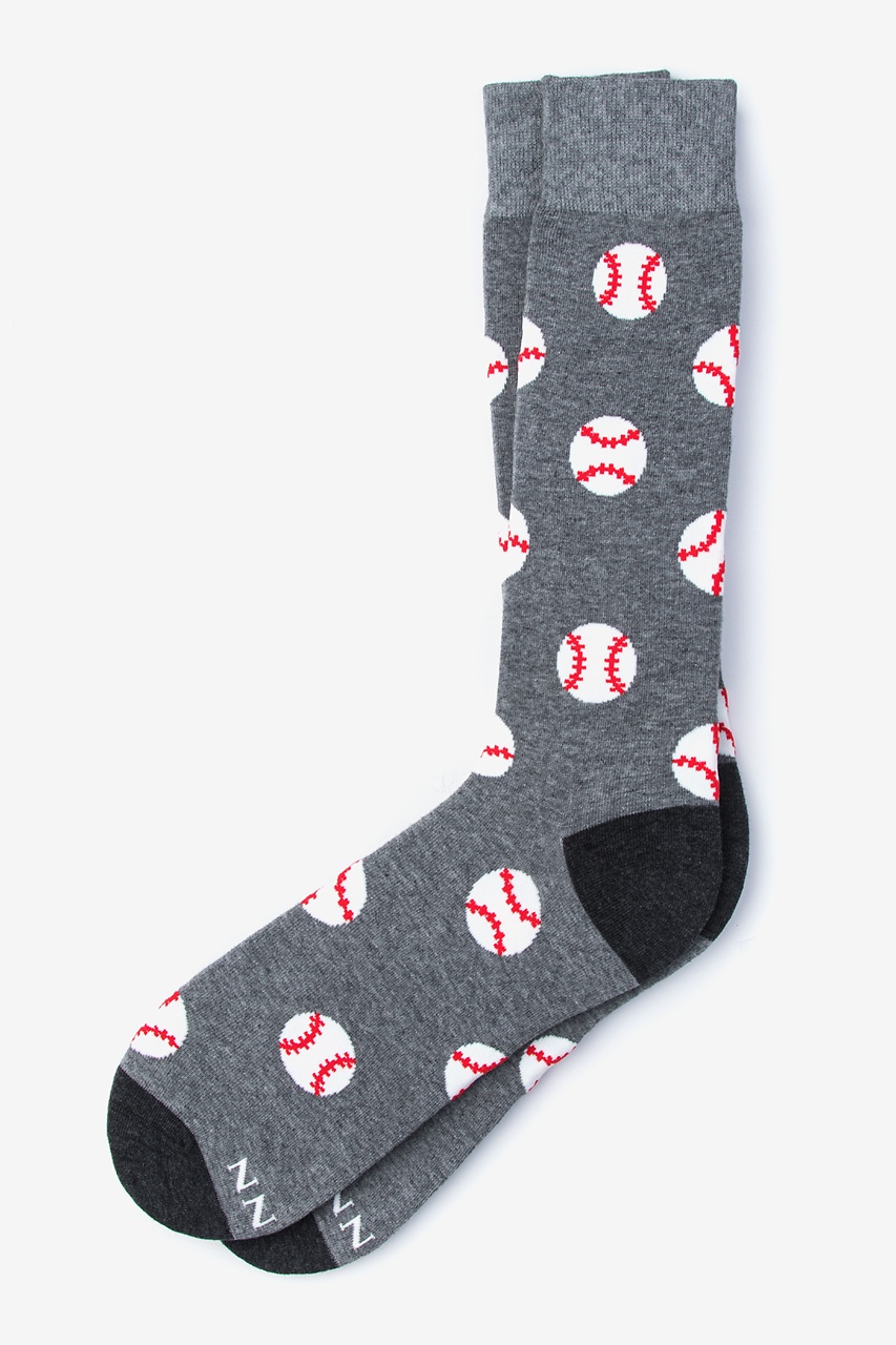 Gray Baseball Sock Home Run Sock